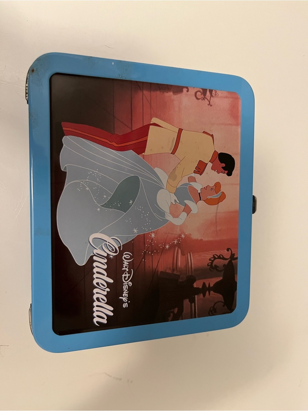 Vintage 2001 Hallmark Cinderella Tin with Thermos and Certificate.